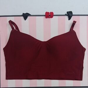 Victoria Secret Pink Women's Red Intimate Top Wireless Lightly Lined Size M